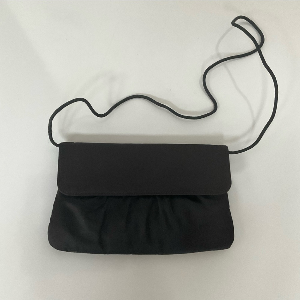 Black Clutch with Shoulder Strap